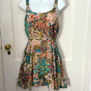 Lucca Couture Multi-colored Mini Dress with Waist, Size S